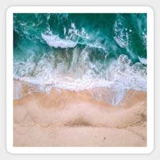 Turquoise Blue Ocean Shore Waves Sticker